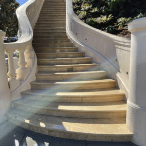 Travertine staircase