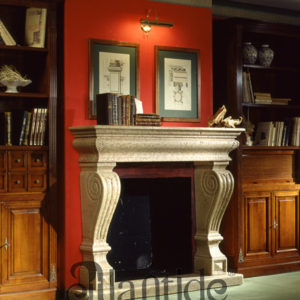 style fireplace Gonzaga in Nembro Rosato - Ref. 018