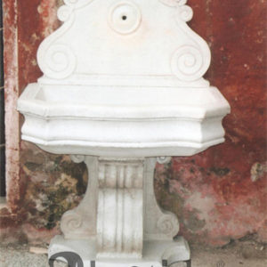 Fontana a muro in marmo Biancone - Rif. 028